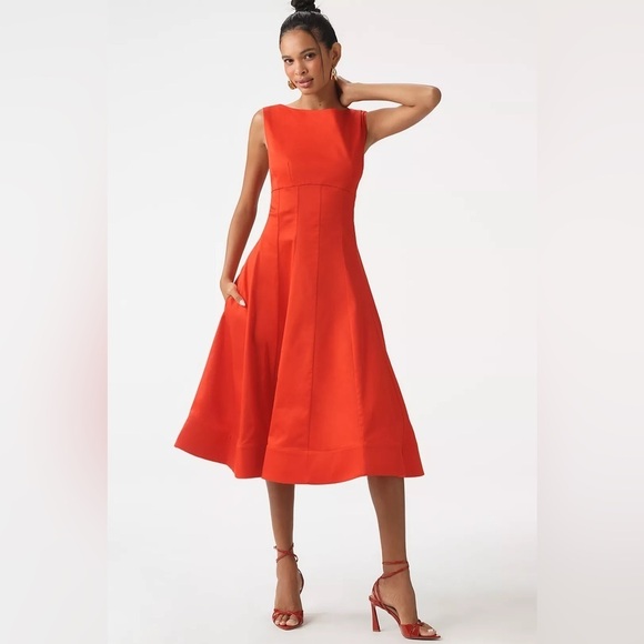 Anthropologie Dresses & Skirts - NWT! By Anthropologie Boat-Neck Drop-Waist Midi Dress -Multiple Sizes 💎🍬